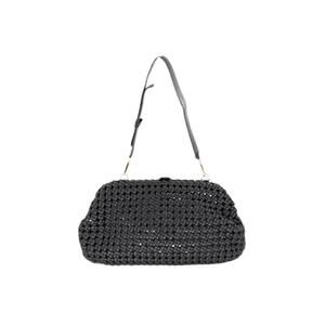 NEW BC HANDBAGS women's braided weave clutch bag in black